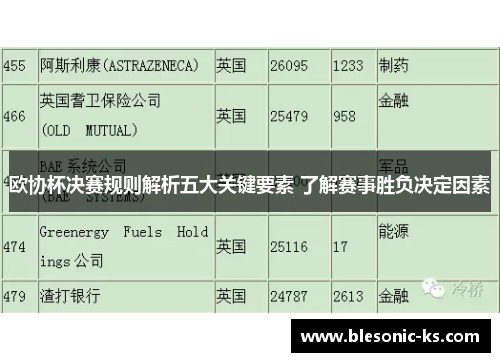 欧协杯决赛规则解析五大关键要素 了解赛事胜负决定因素 欧协杯决赛规则解析五大关键要素 了解赛事胜负决定因素